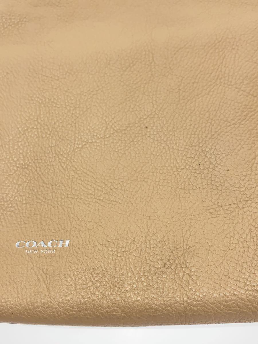 COACH◆ショルダーバッグ_オールレザー/レザー/BEG_画像7