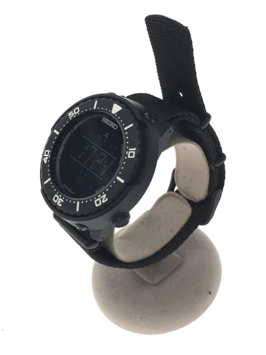 SEIKO◆Prospex Fieldmaster DIGITAL/腕時計/デジタル/ブラック/S802-00N0_画像2