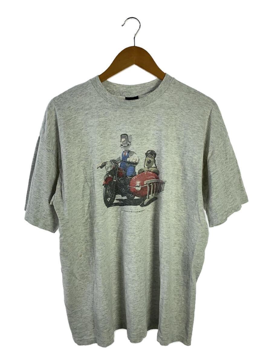 PolyGram/Wallace&Gromit/1989年製/Tシャツ/XL/コットン/グレー
