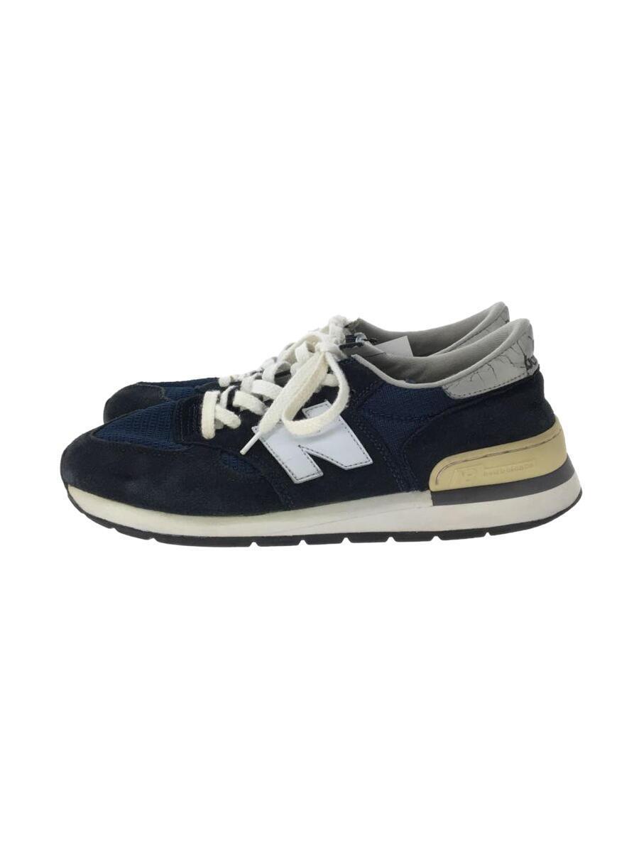 NEW BALANCE◆USA/踵リフレクタ-Nロゴひび割れ/ローカットスニーカー/27.5cm/NVY/M990N