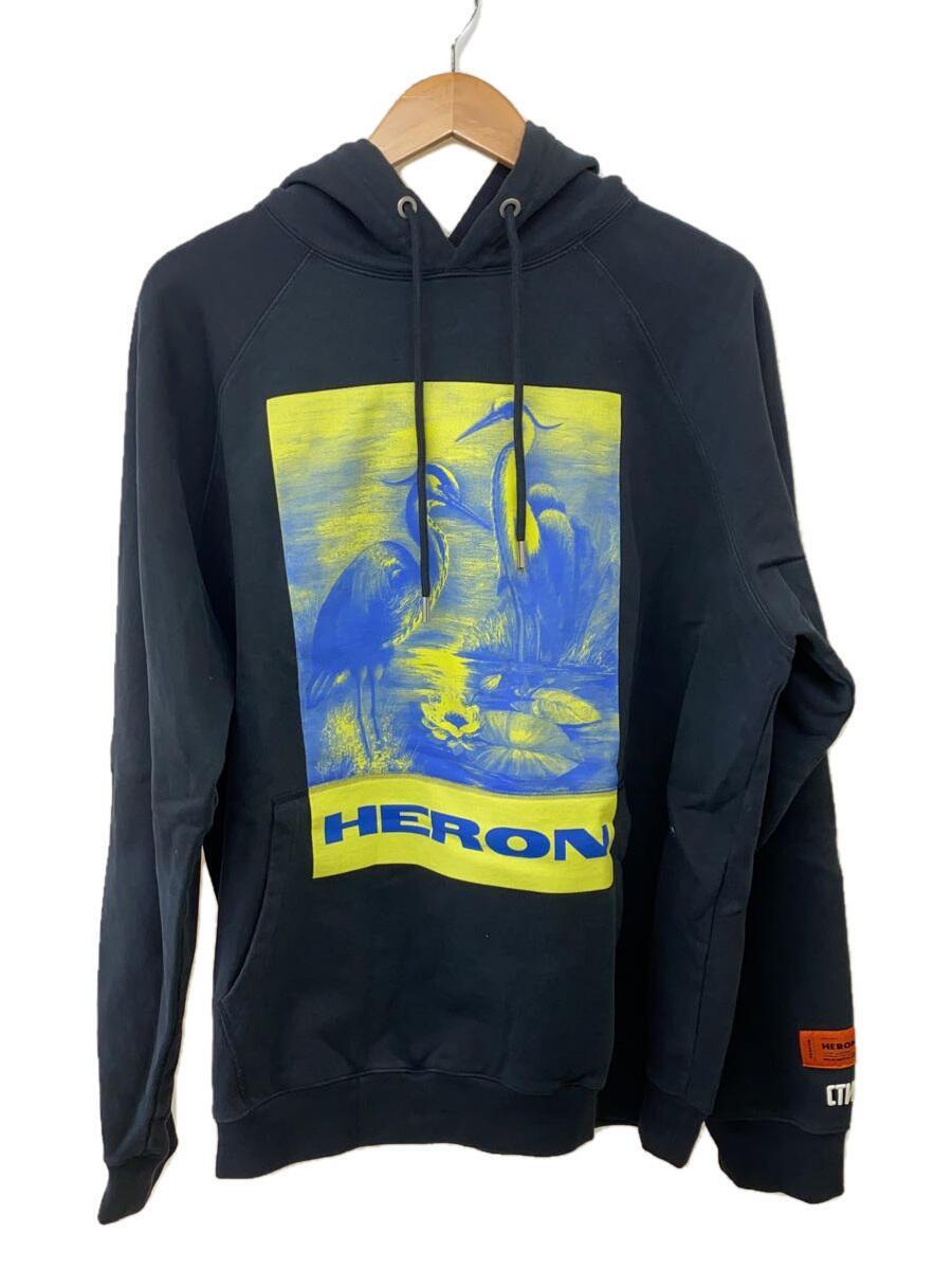 HERON PRESTON◆パーカー/M/コットン/BLK/HMBB001F19809008