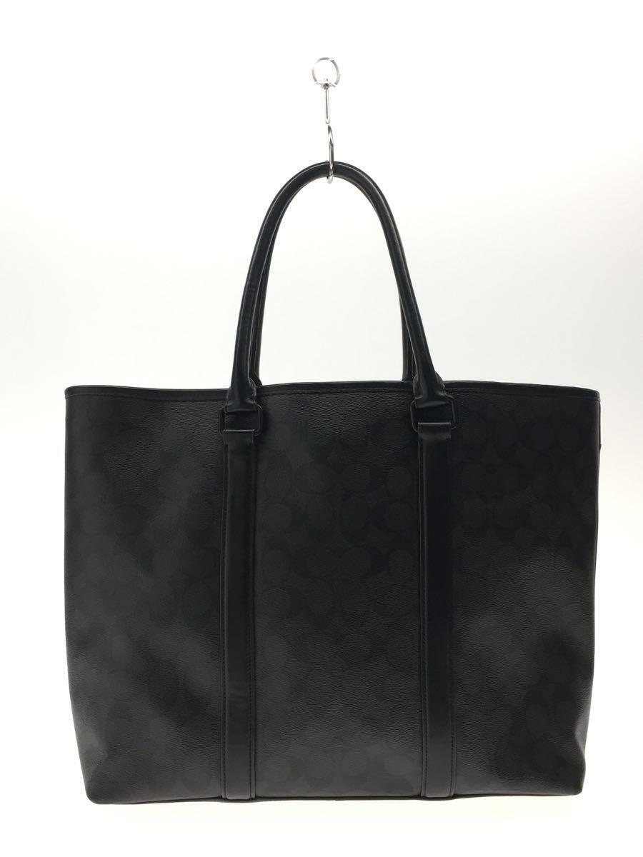 COACH◆トートバッグ/PVC/BLK/総柄/F23211_画像3