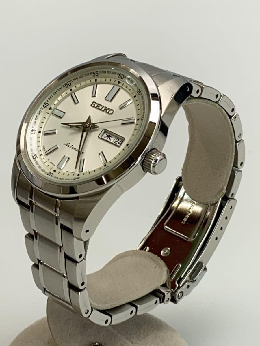 SEIKO* самозаводящиеся часы наручные часы / аналог / нержавеющая сталь /WHT/SLV/4R36-05Z0