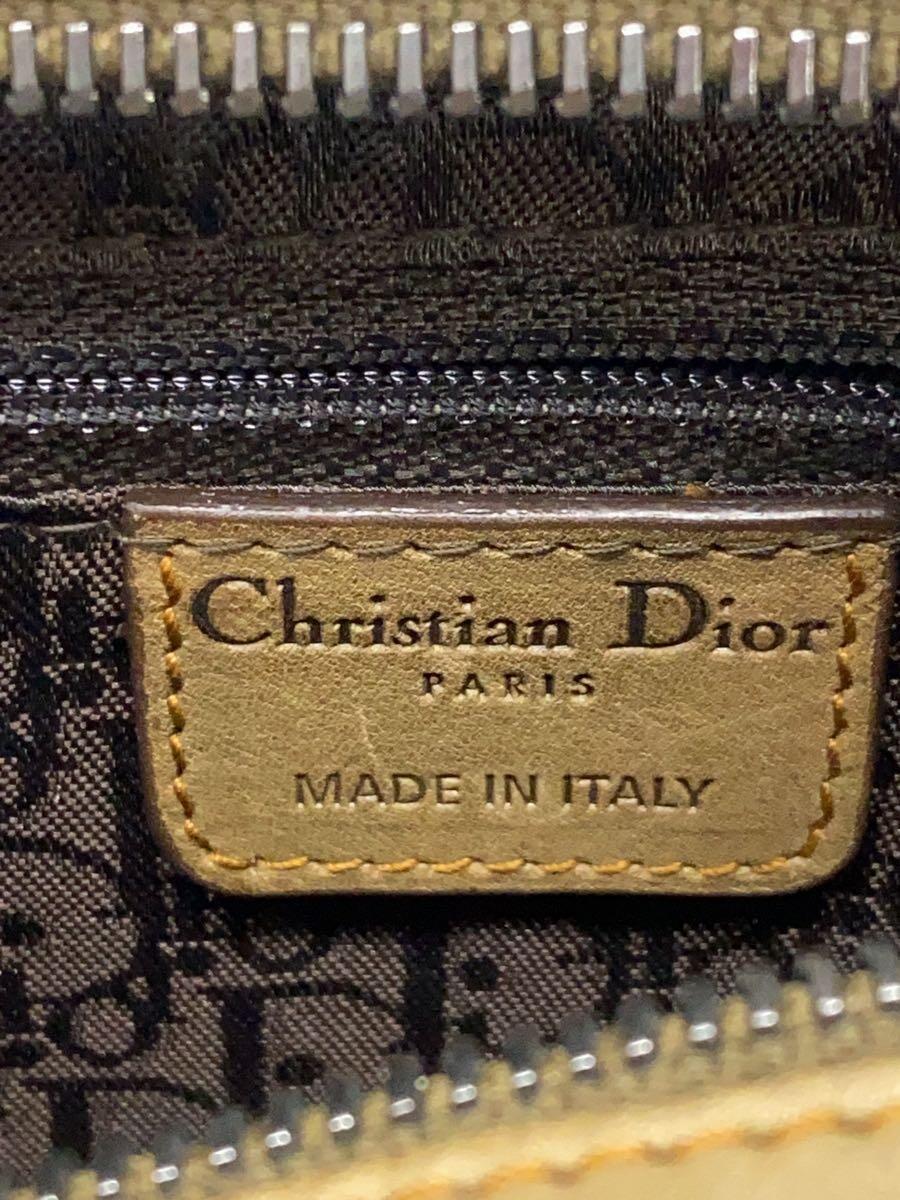 Christian Dior◆ガウチョ/サドルバッグ/ショルダーバッグ/レザー/KHK_画像5