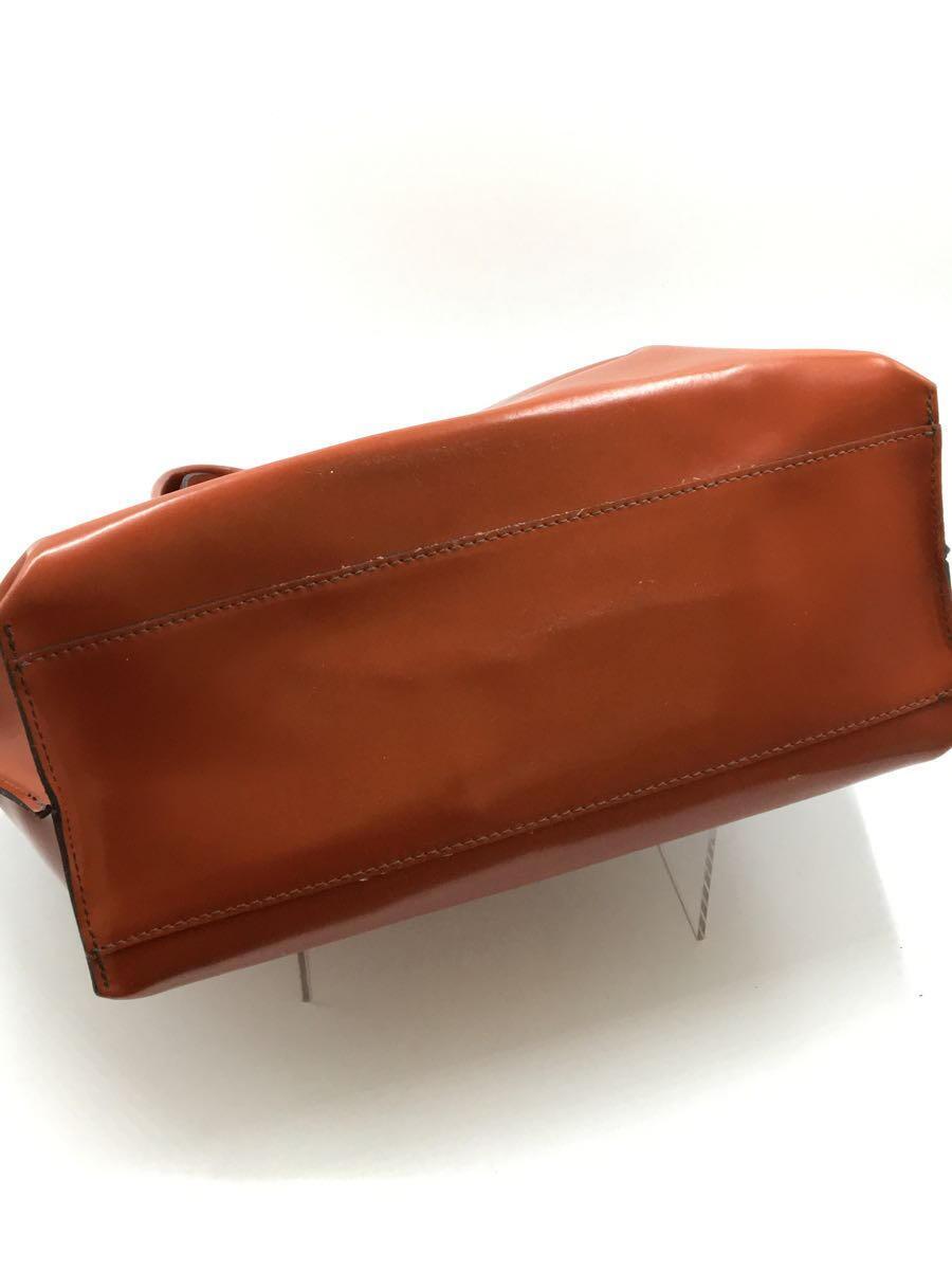 GIANNI CHIARINI◆トートバッグ/レザー/RED/無地_画像4