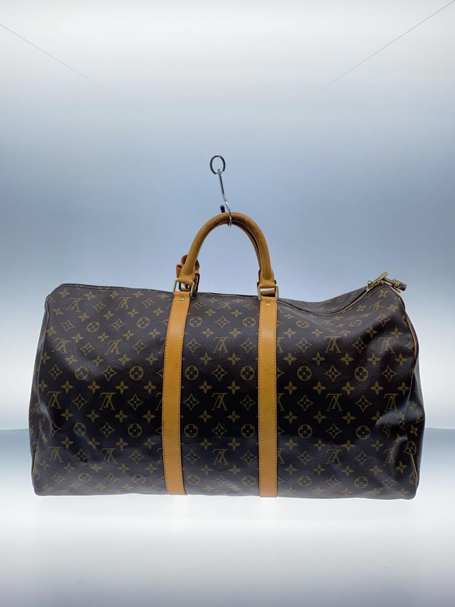 LOUIS VUITTON◆キーポル55_モノグラム・キャンバス_BRW/PVC/BRW_画像3