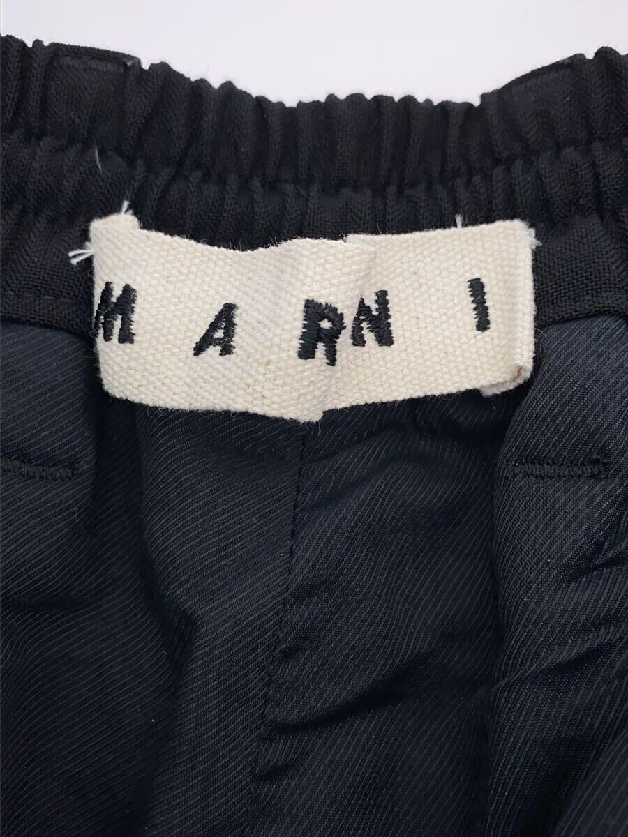 MARNI◆22SS/トロピカルウールパンツ タック入り/ストレートパンツ/46/ウール/BLK/PUMU0017U0_画像4