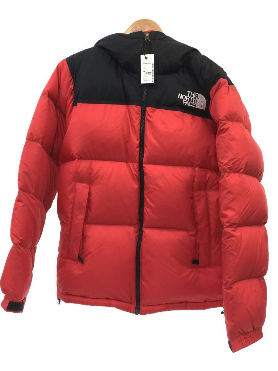 THE NORTH FACE◆ダウンジャケット/L/ナイロン/RED/無地/ND92041R