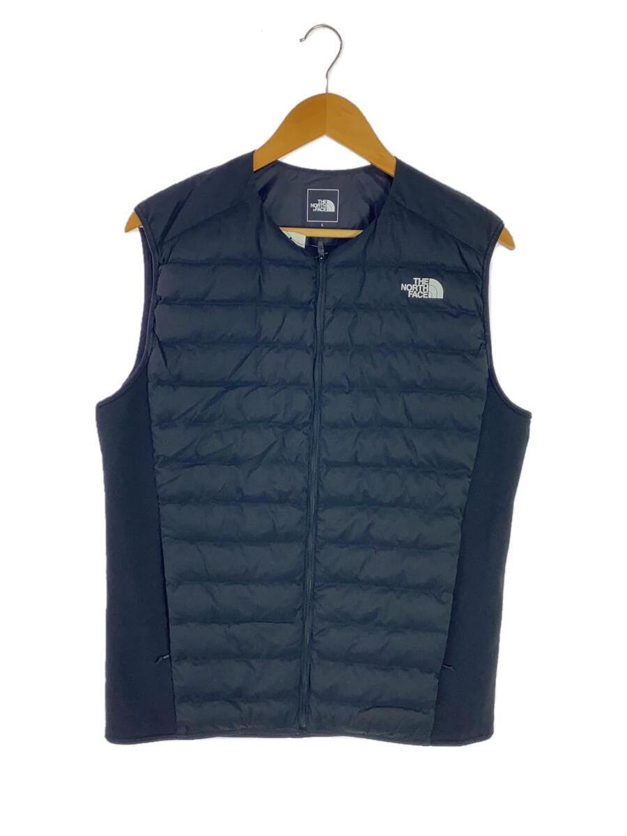 THE NORTH FACE◆RED RUN VEST/ベスト/L/ナイロン/BLK/NY82394/ロゴ/レッドラン