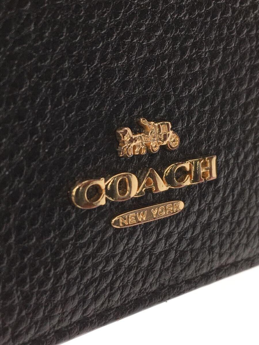 COACH◆ショルダーバッグ/レザー/BLK/F30256_画像5