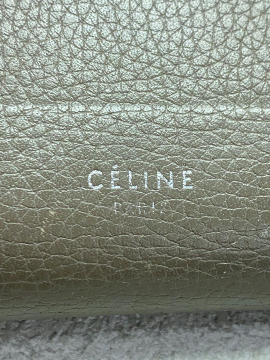 CELINE◆スモールフォールデッド/3つ折り財布/レザー/BRW/YLW_画像3