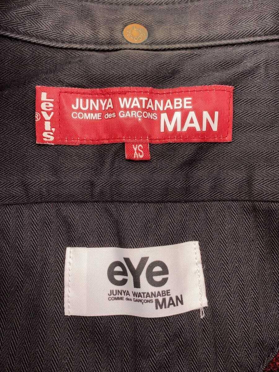 JUNYA WATANABE COMME des GARCONS MAN◆長袖シャツ/XS/ウール/RED/チェック/WP-B908_画像3