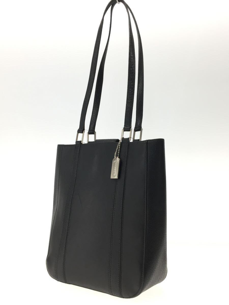 COACH◆トートバッグ/レザー/BLK/6706_画像2