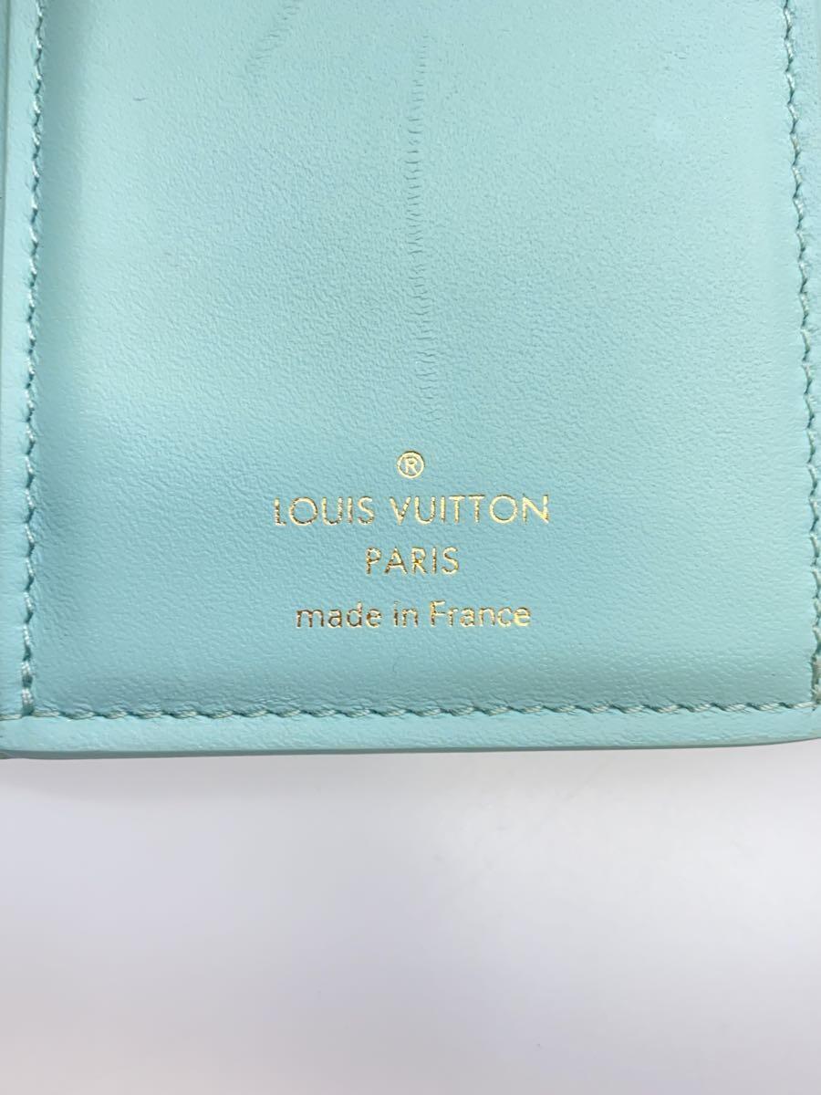 LOUIS VUITTON◆3つ折り財布/レザー/BLU/レディース/M82147_画像3