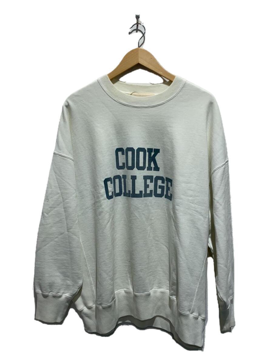 R JUBILEE◆COOK COLLEGE LOGO SWEAT FREE/コットン/CRM