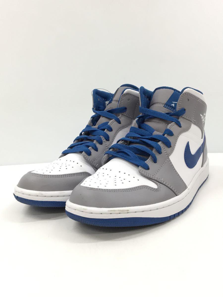 NIKE◆AIR JORDAN 1 MID_エアジョーダン 1 ミッド/27.5cm/ブルー/DQ8426-014/ナイキ_画像2