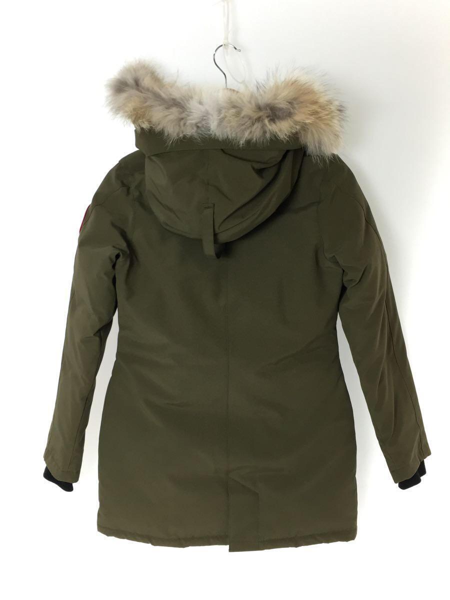 CANADA GOOSE◆ダウンジャケット/XS/VICTORIA PARKA /ポリエステル/KHK/3037LA_画像2