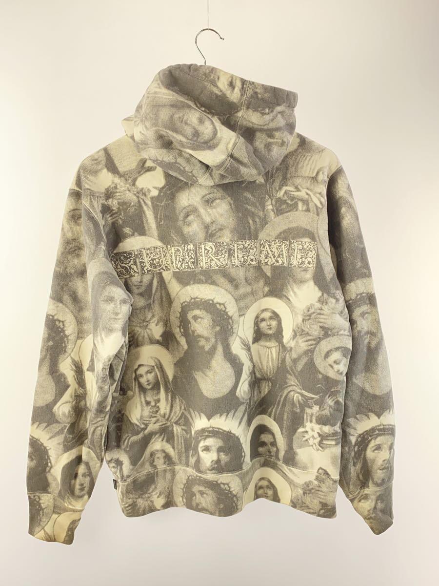Supreme◆18AW/Jesus and Mary Hooded Sweatshirt/S/コットン/GRY/総柄_画像2