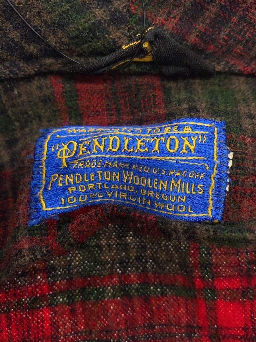 PENDLETON◆コート/M/ウール/RED_画像3