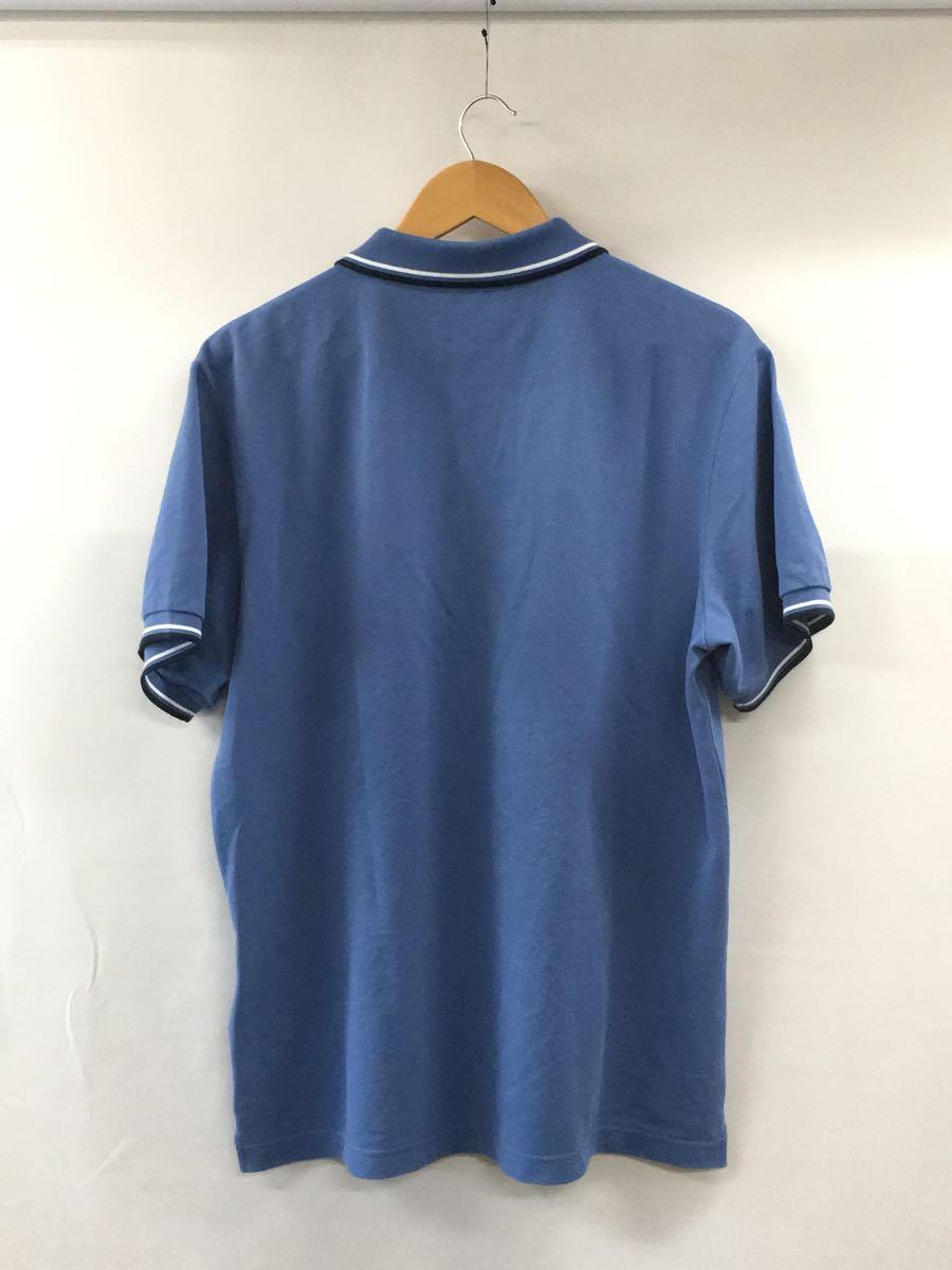 PRADA◆18SS/Logo Design Polo/ラバーロゴ/ポロシャツ/XXL/コットン/ブルー_画像2