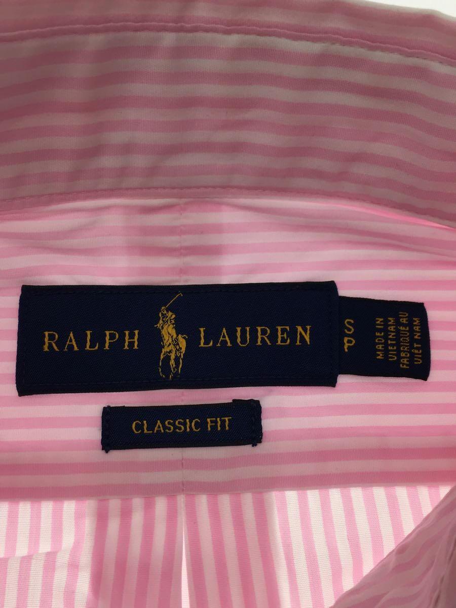 RALPH LAUREN◆半袖シャツ/S/コットン/PNK/ストライプ_画像3