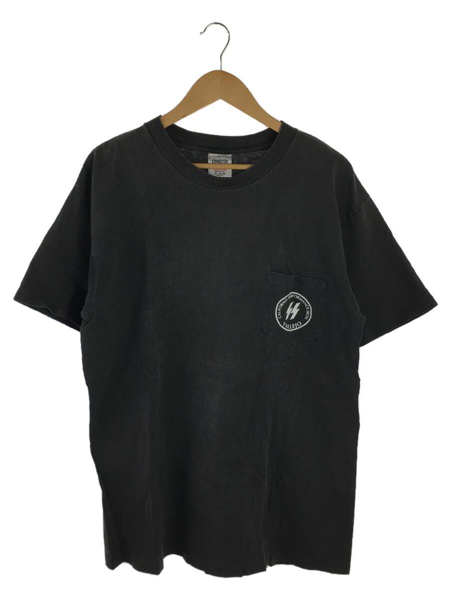 ONEITA◆ポケットTシャツ/XL/コットン/BLK