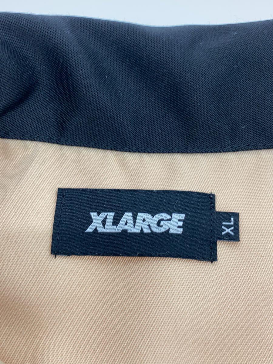 X-LARGE◆半袖シャツ/XL/ポリエステル/BEG/無地/101222014001_画像3