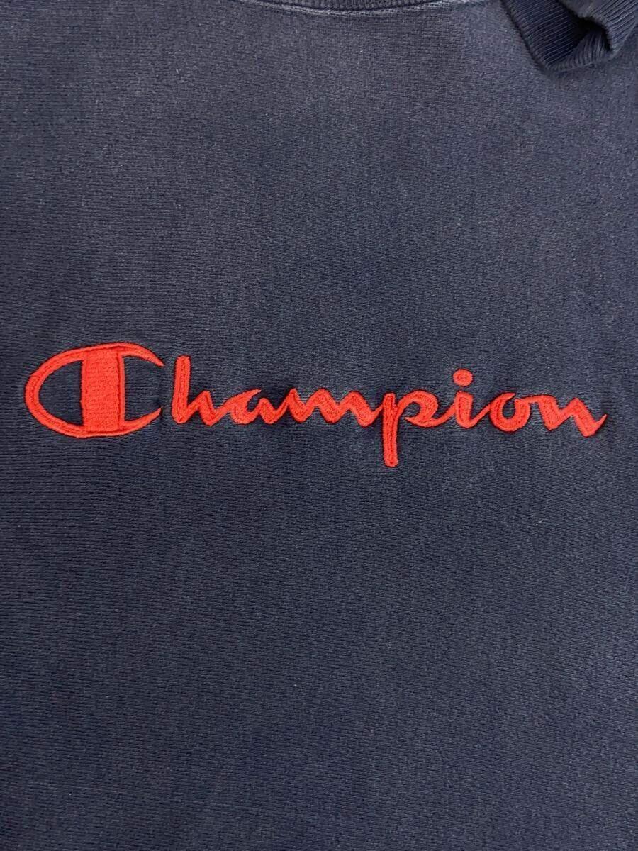 Champion◆90s/刺繍/スウェット/XXL/コットン/NVY_画像5