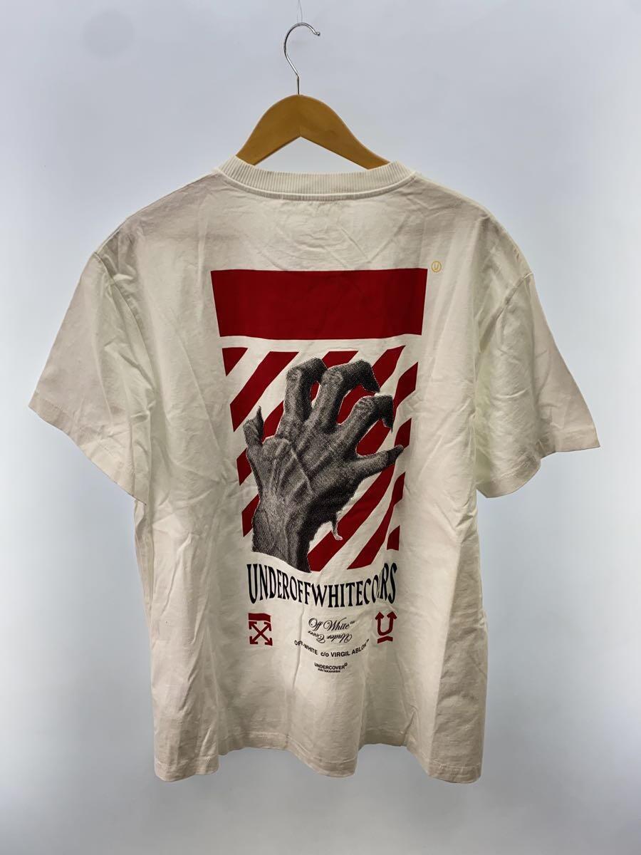 OFF-WHITE◆×UNDERCOVER/HAND DART S/S TEE/Tシャツ/L/コットン/ホワイト_画像2