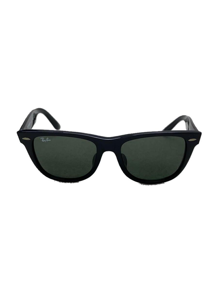 Ray-Ban◆WAYFARER/サングラス/ウェリントン/プラスチック/BLK/GRN/メンズ/RB2140-F