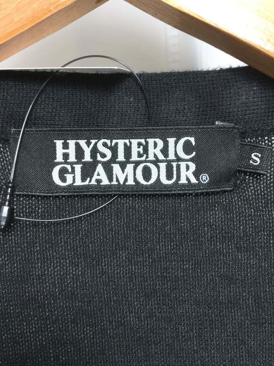 HYSTERIC GLAMOUR◆カーディガン(薄手)/S/コットン/BLK/無地/0221ND03_画像3