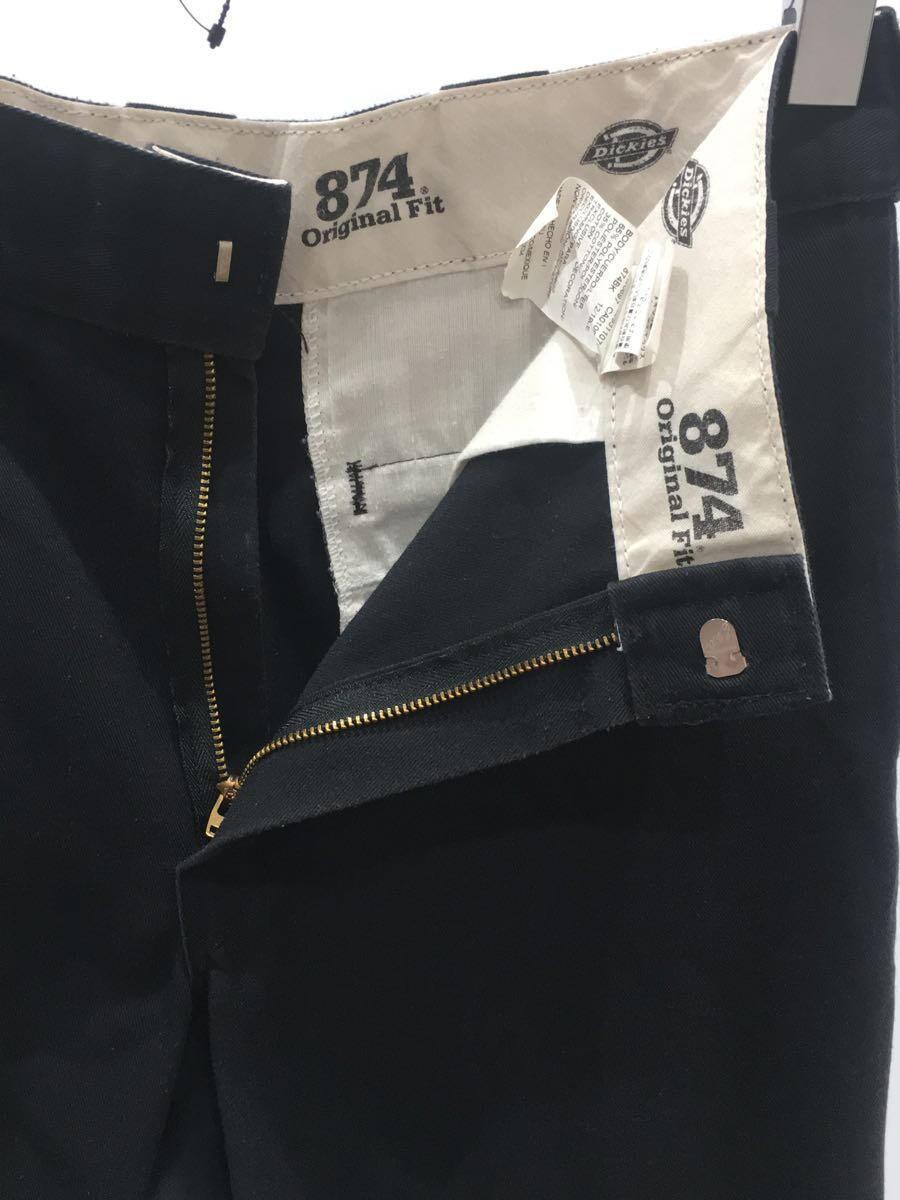 DICKIES◆ストレートパンツ/2/コットン/BLK/無地/W411JD8_画像3