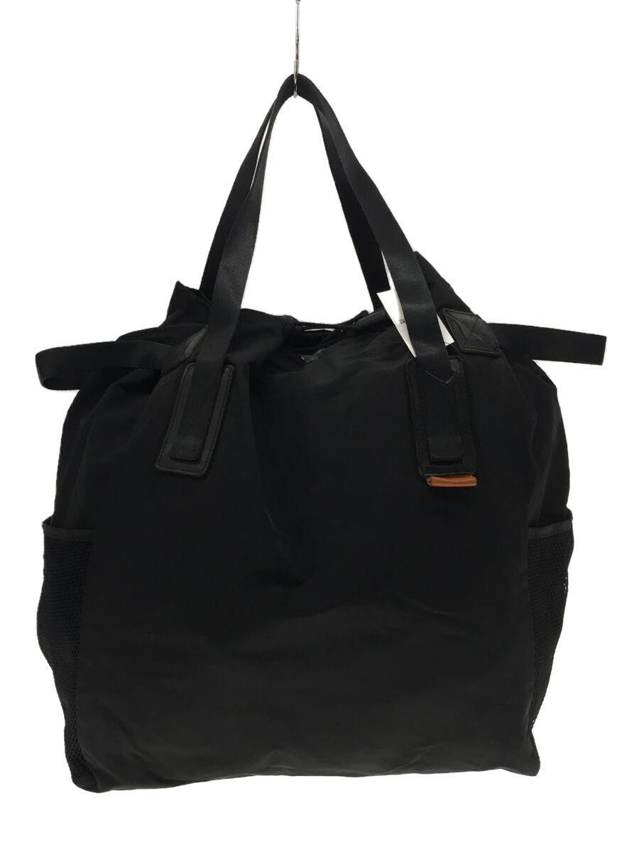 Hender Scheme◆トートバッグ/ナイロン/BLK/無地/functional tote bag