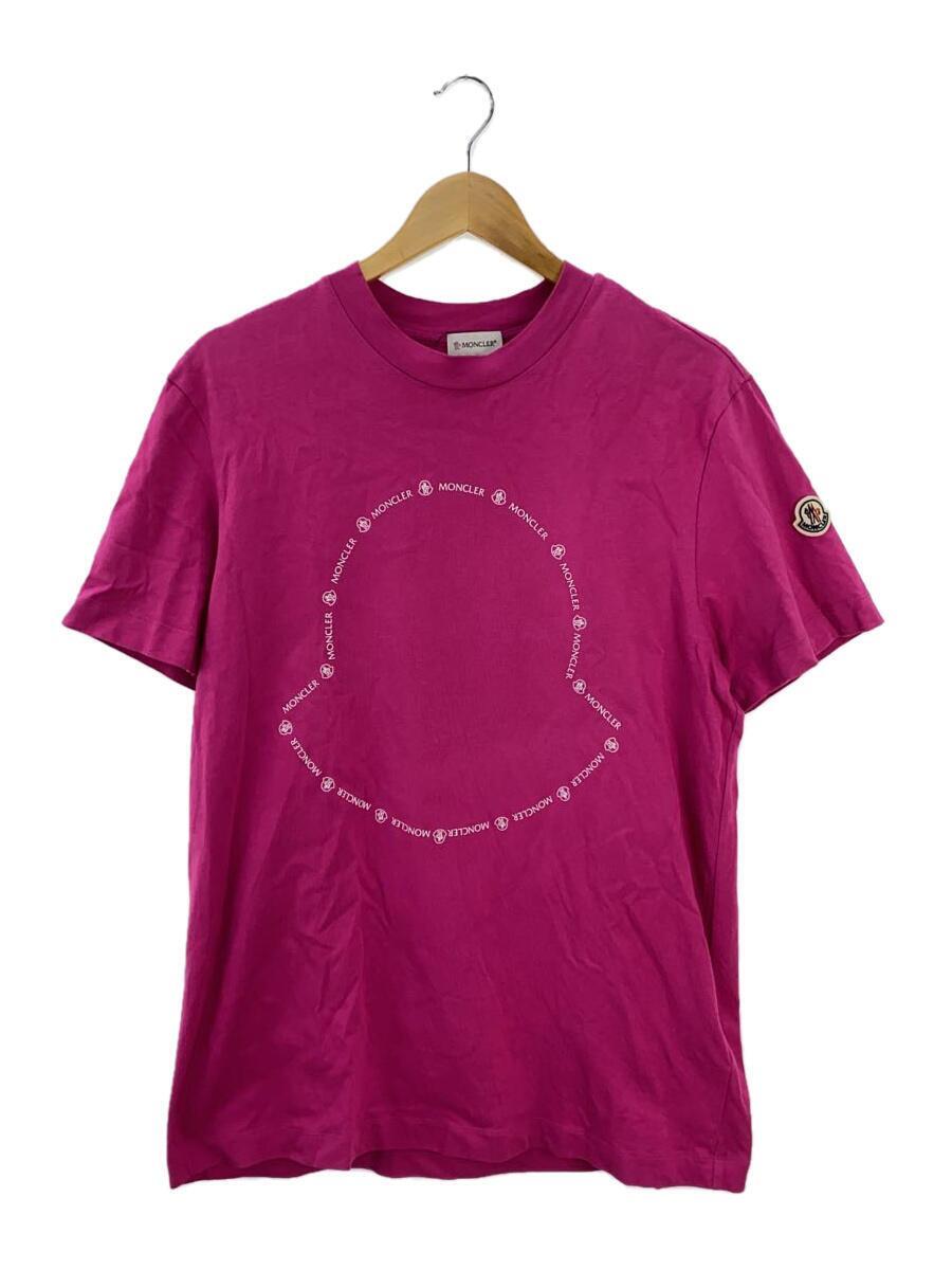 MONCLER◆Tシャツ/M/コットン/ロゴ/PNK/プリント/H10918C00027/ピンク