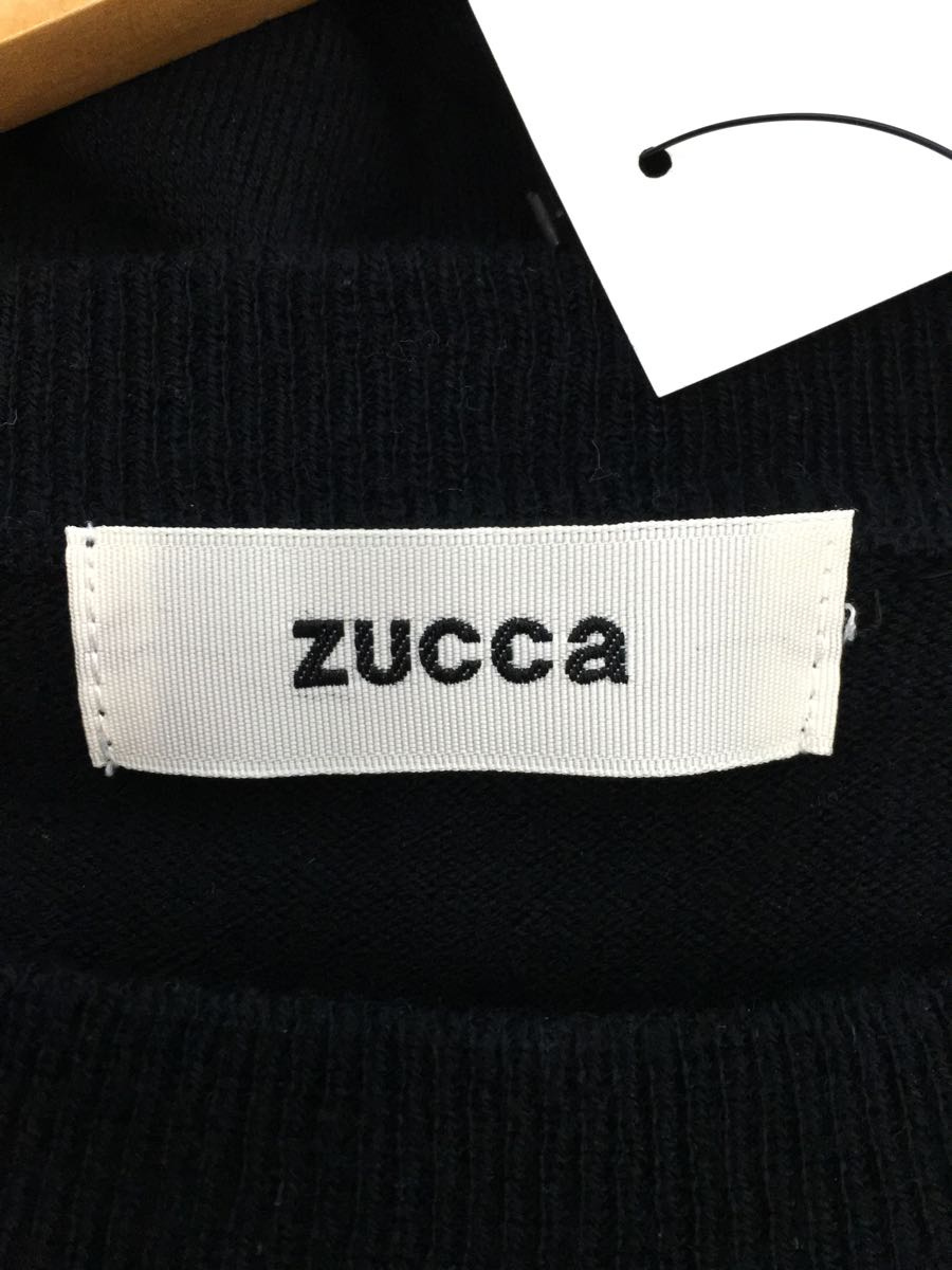 ZUCCa◆セーター(薄手)/M/ウール/BLK/ZU03KN050_画像3