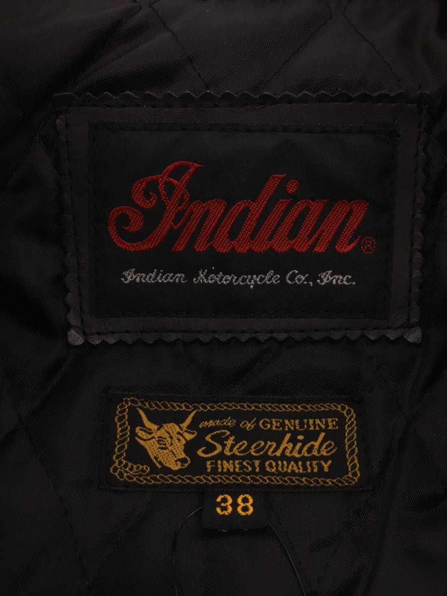 Indian(Indian Motocycle)◆レザージャケット・ブルゾン/38/レザー/BLK_画像3