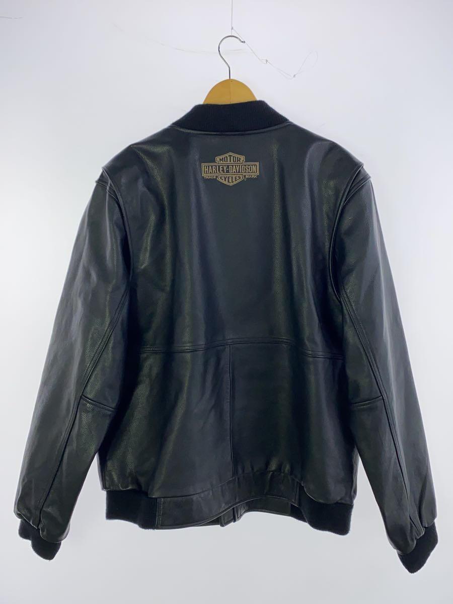 HARLEY DAVIDSON◆レザージャケット・ブルゾン/XL/レザー/BLK/無地/97196-10VM_画像2