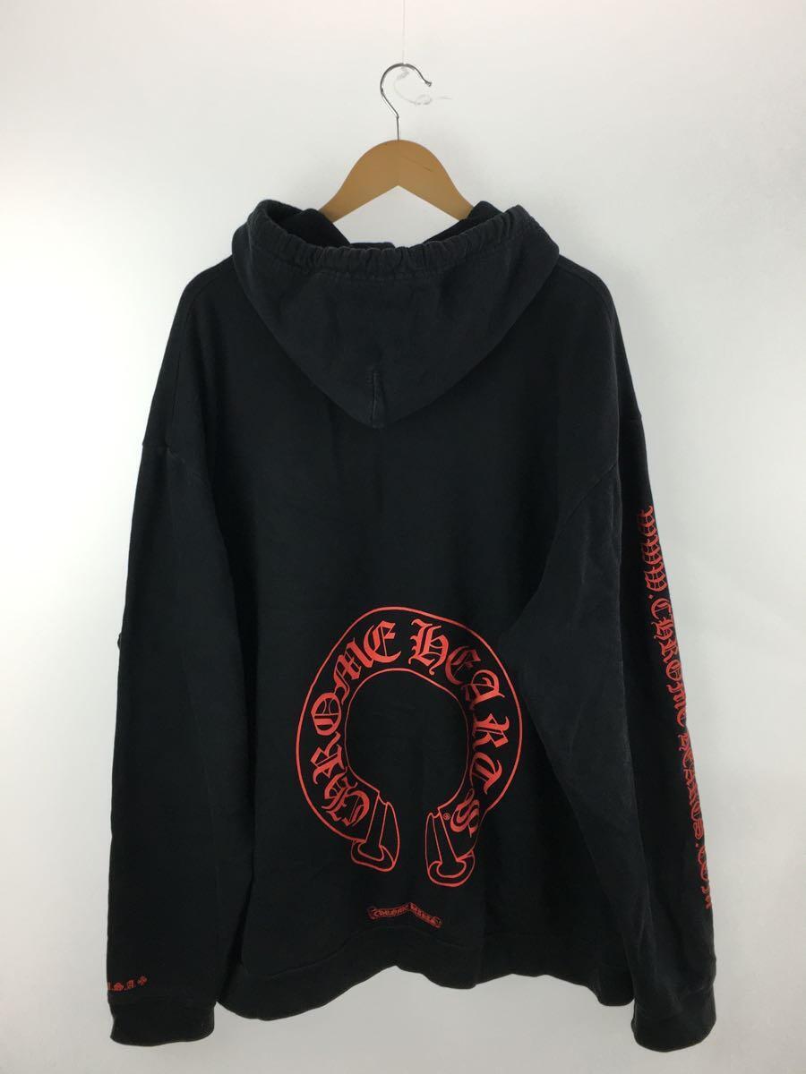 CHROME HEARTS◆パーカー/XXL/コットン/ブラック_画像2