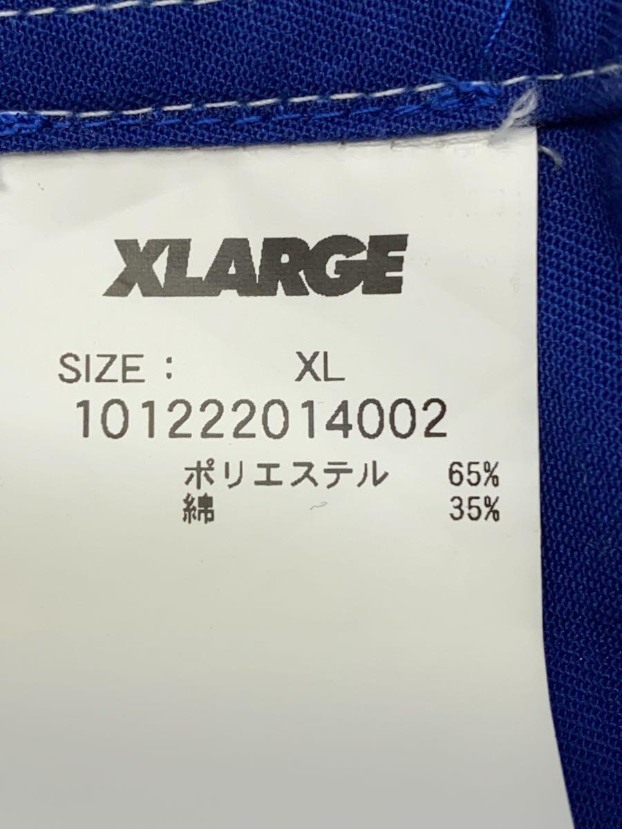 X-LARGE◆半袖シャツ/XL/ポリエステル/BLU/101222014002_画像4