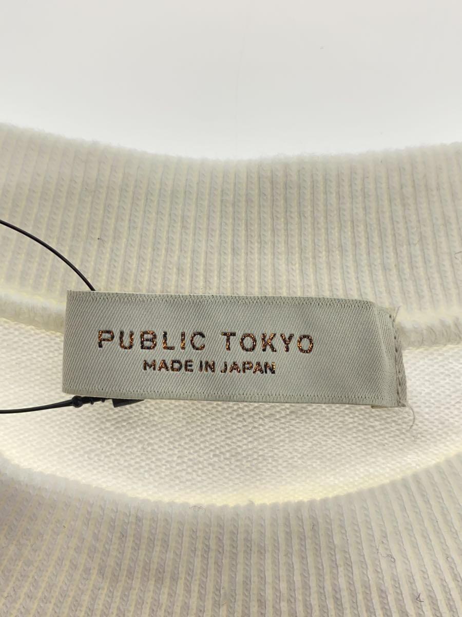 PUBLIC TOKYO◆スウェット/FREE/コットン/WHT/700123003_画像3