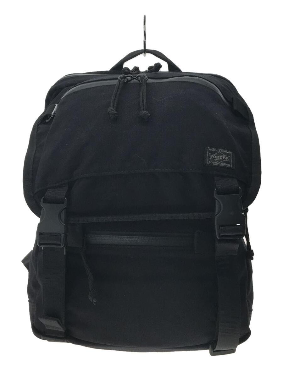 PORTER◆KLUNKERZ DAY PACK(S)/クランカーズデイパックS/リュック/ナイロン/BLK/無地