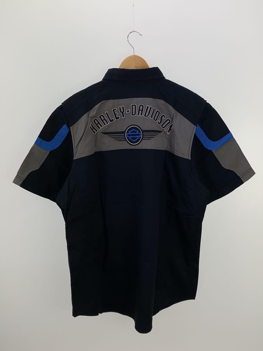 HARLEY DAVIDSON◆ハーレーダヴィッドソン/パフォーマンスカラーブロックシャツ/XL/コットン/BLK/96643-19VM_画像2