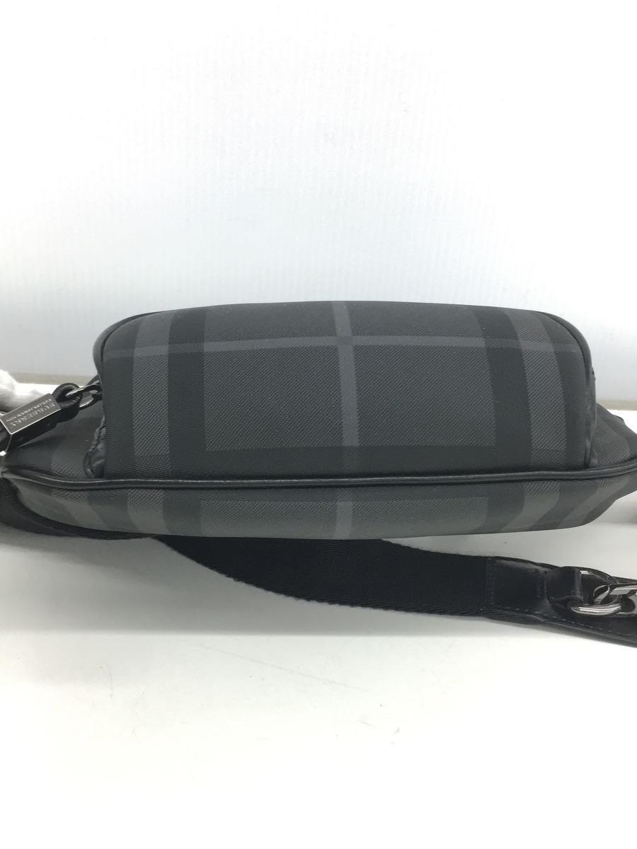 BURBERRY* waist bag /PVC/BLK/ check /.. attaching have 