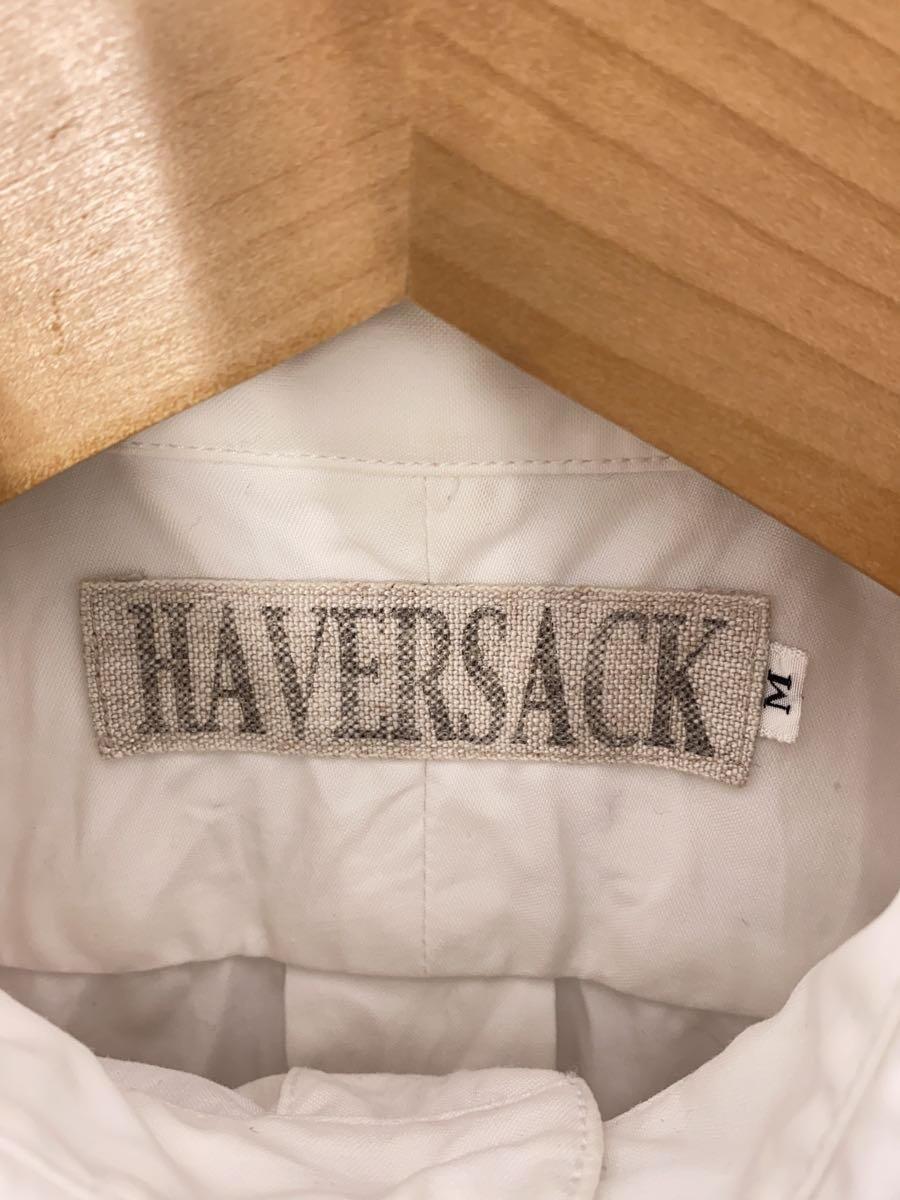 HAVERSACK◆ハバーサック/長袖シャツ/M/コットン/WHT/無地_画像3