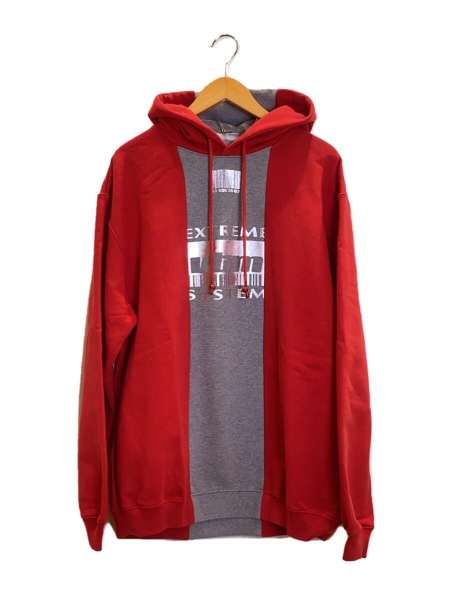 VETEMENTS◆VTMNTS/EXTREME SYSTEM HOODIE/L/コットン/RED