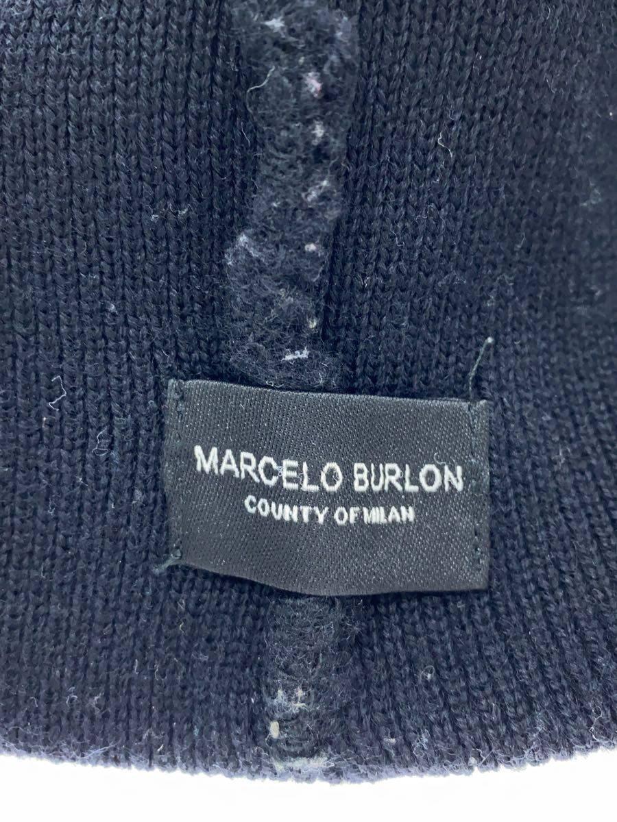 MARCELO BURLON COUNTY OF MILAN◆ニットキャップ/-/BLK/無地/メンズ_画像4