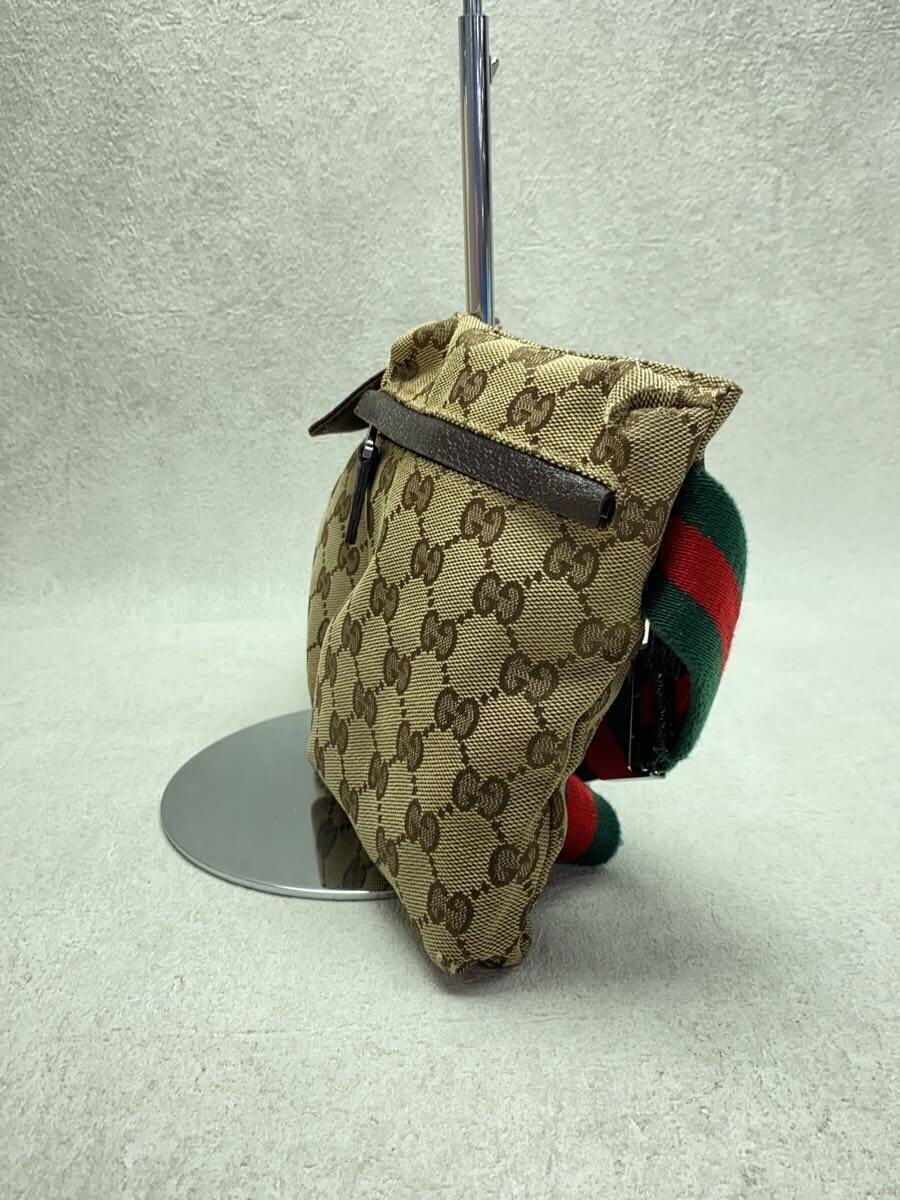 GUCCI◆ウエストバッグ_GGキャンバス/キャンバス/BRW_画像2