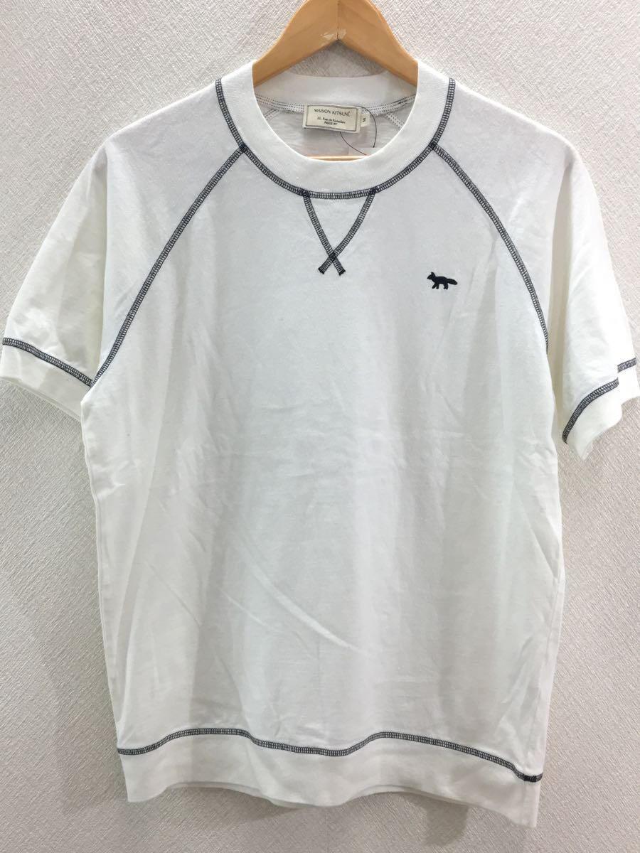 MAISON KITSUNE◆Tシャツ/M/コットン/WHT/無地/ＫＭＭ-09070-Ａ_画像1