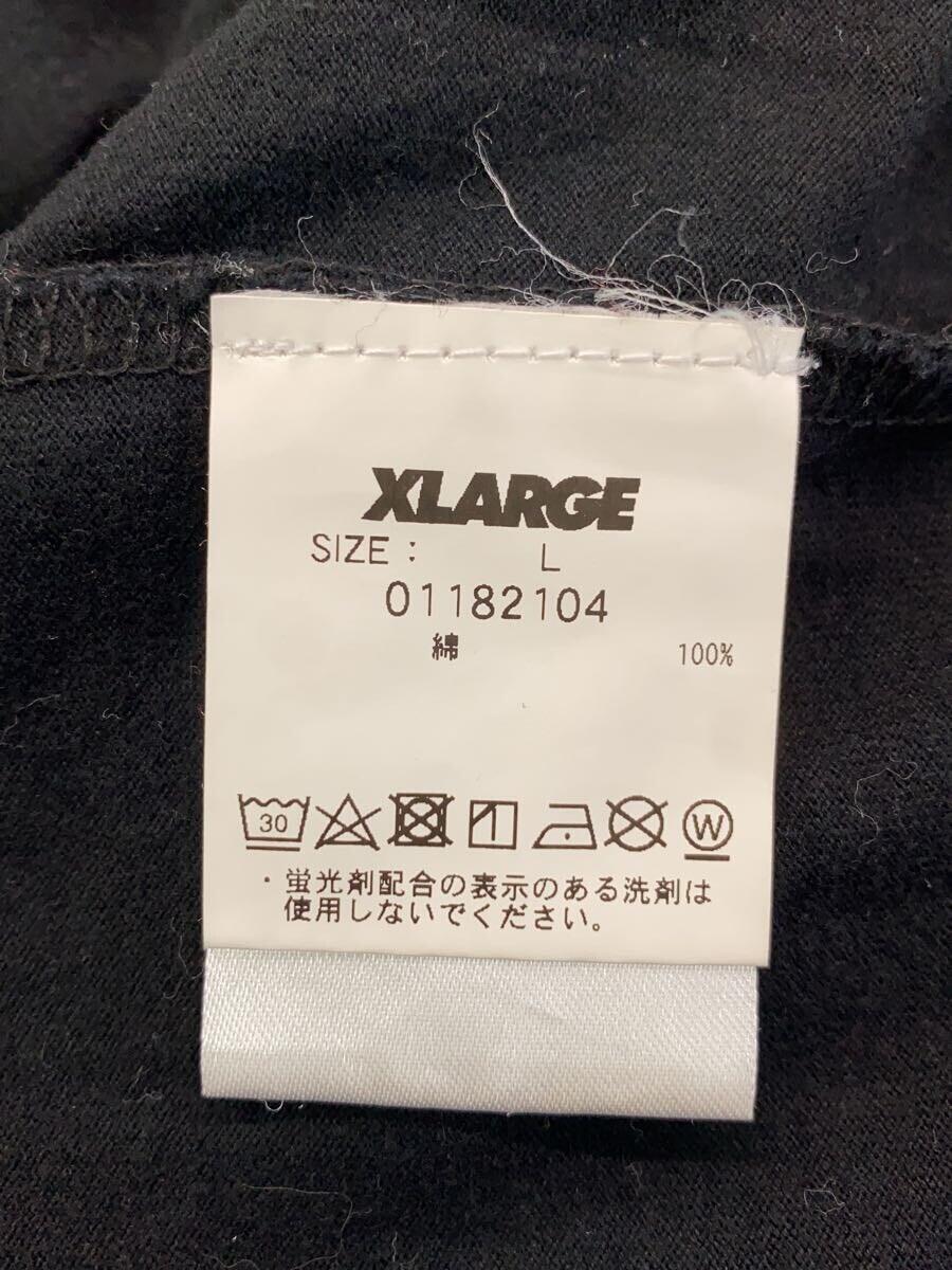 X-LARGE◆Tシャツ/L/コットン/BLK/プリント/01182104_画像4