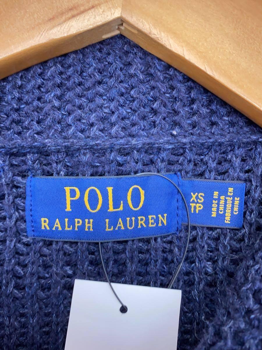 POLO RALPH LAUREN◆ポロラルフローレン/カーディガン(厚手)/S/コットン/ネイビー/無地_画像3